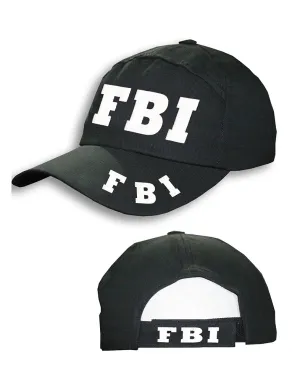 Unisex FBI Black Baseball Cap-Hat