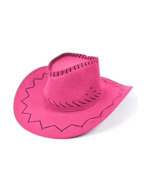 Unisex Leather Look Cowboy Hat