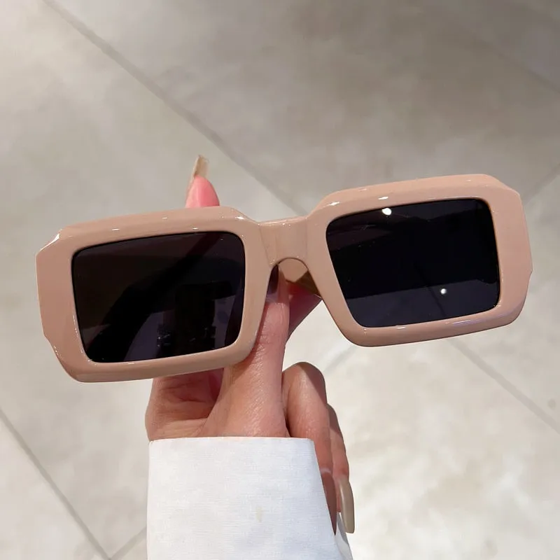 Unisex Vintage Rectangle UV400 Sun Shades Eyewear Sunglasses