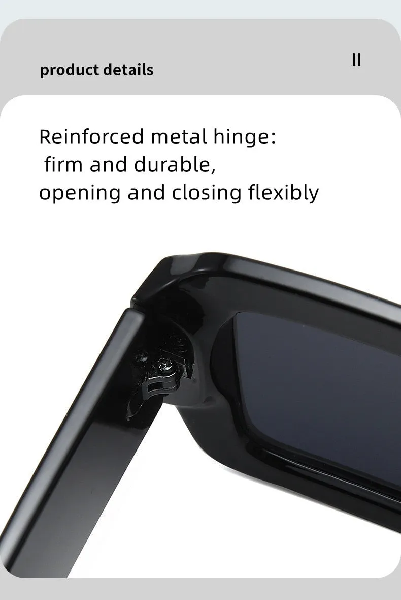 Unisex Vintage Rectangle UV400 Sun Shades Eyewear Sunglasses