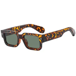 VAIGE Retro Square Sunglasses with Rivet Design - UV400 Protection, Plastic Frame and Lenses, Lens Width 49mm, Lens Height 35mm