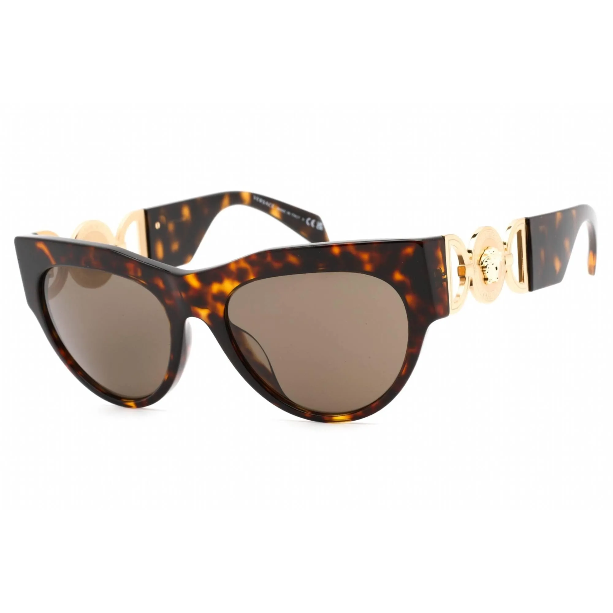 Versace Women's Sunglasses - Full Rim Dark Havana Plastic Cat Eye | 0VE4440U 108/3