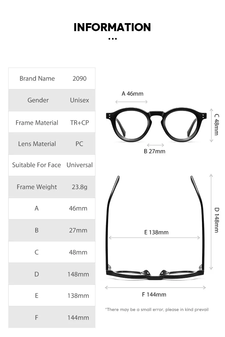 Vicky Men's Full Rim Round Stainless Steel Tr 90 Reading Glasses 2090