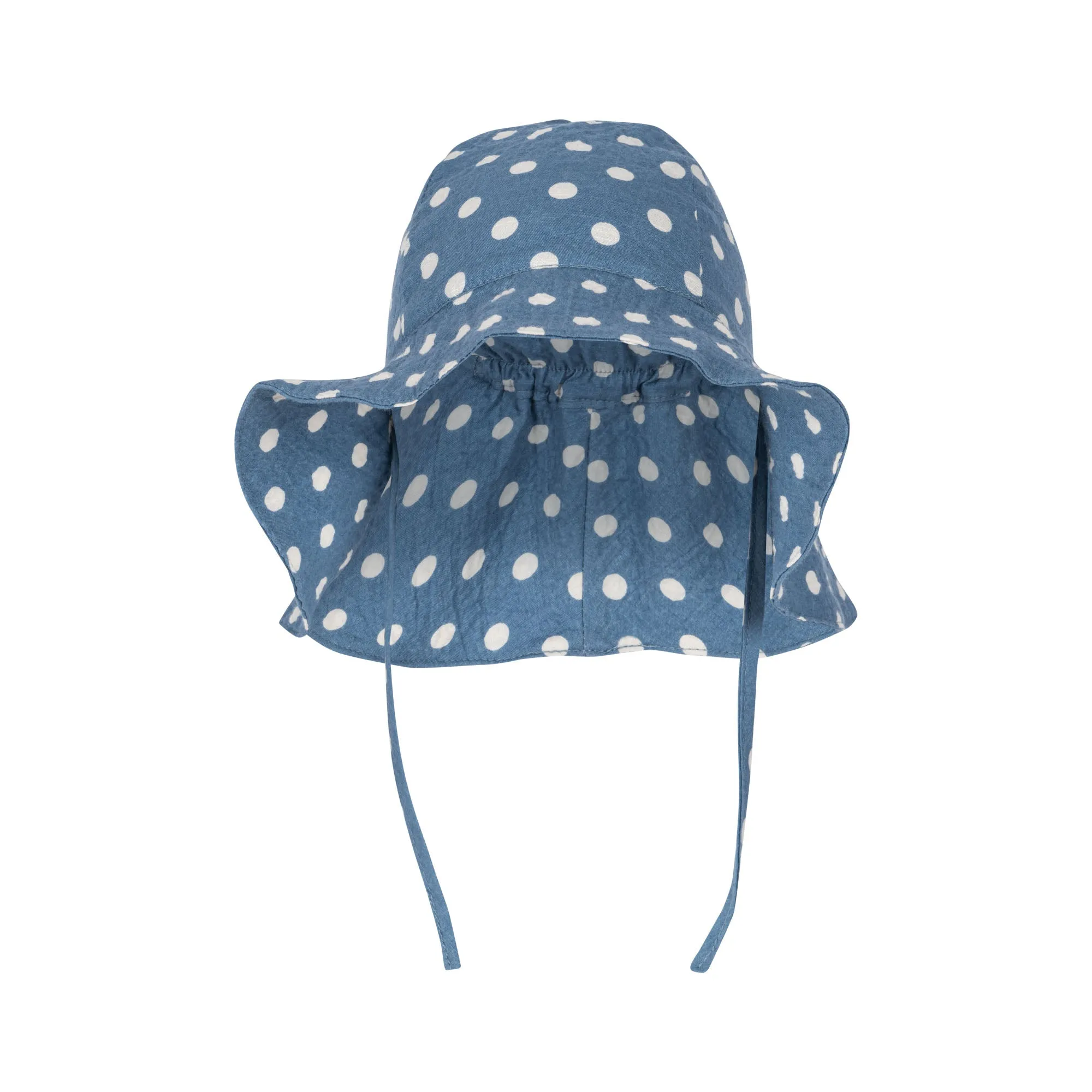 Vida Polkadot Cotton Sunhat with Ties