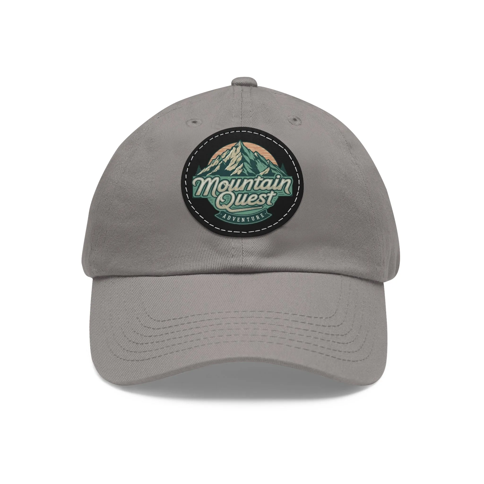 Where Mountains Meet Your Spirit Dad Hat with Leather Patch (Round)  - EmpressKorea
