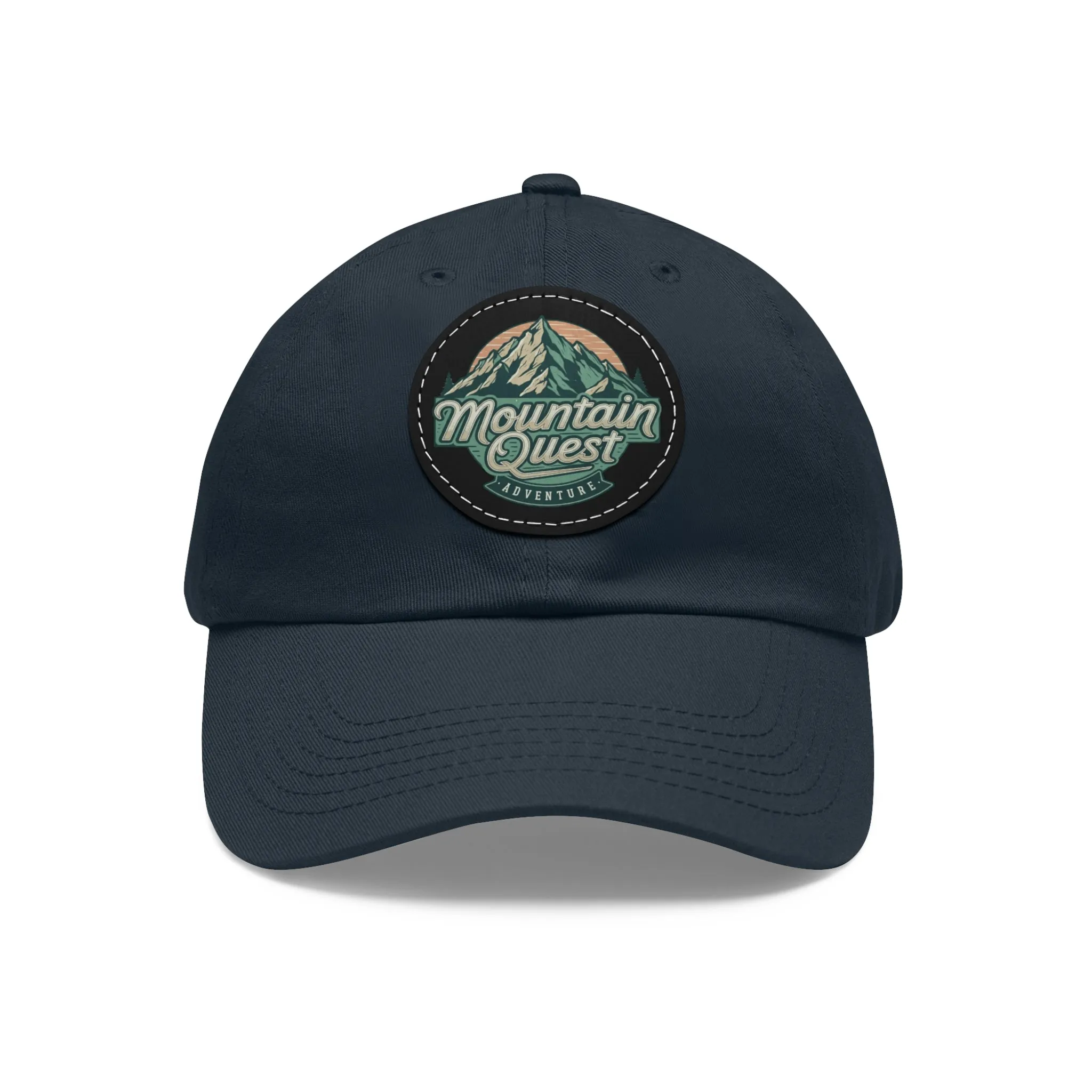 Where Mountains Meet Your Spirit Dad Hat with Leather Patch (Round)  - EmpressKorea