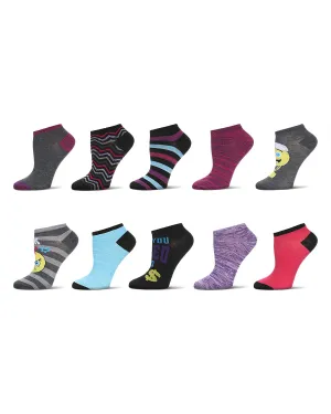 Women's 10 Pair Pack Back Off Low Cut Socks