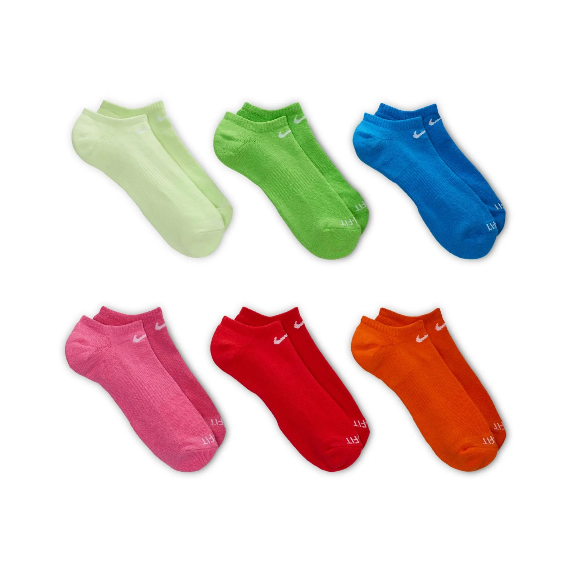 Women's Nike Everday Plus Cushioned No-Show Socks - 6 Pair