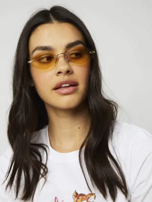Yellow Frameless Sunglasses