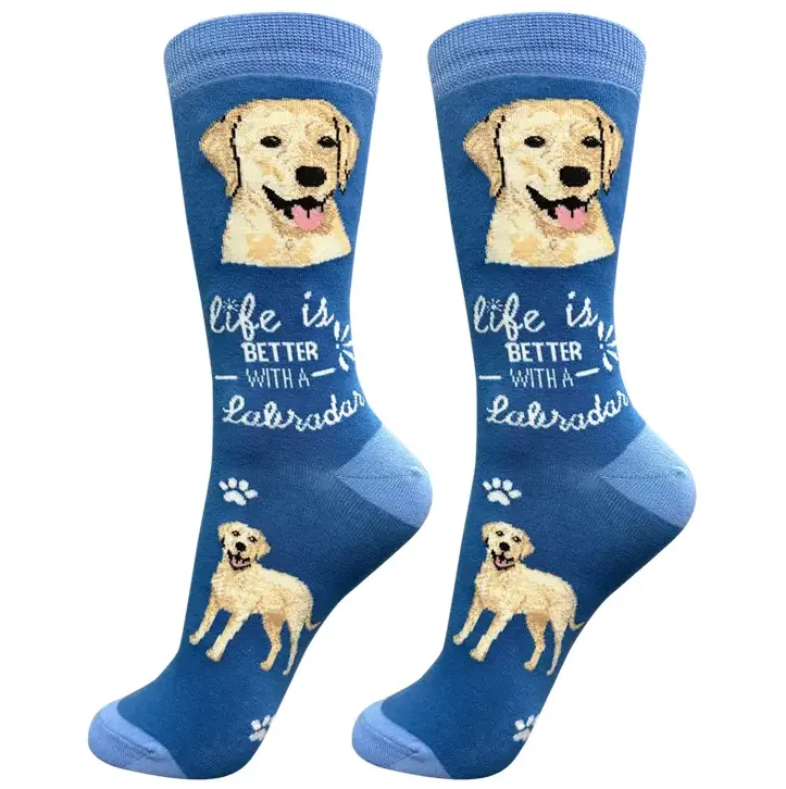 Yellow Labrador - Life is Better Socks