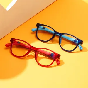 Yimaruili Unisex Children's Full Rim Silicone Frame Eyeglasses KF8509