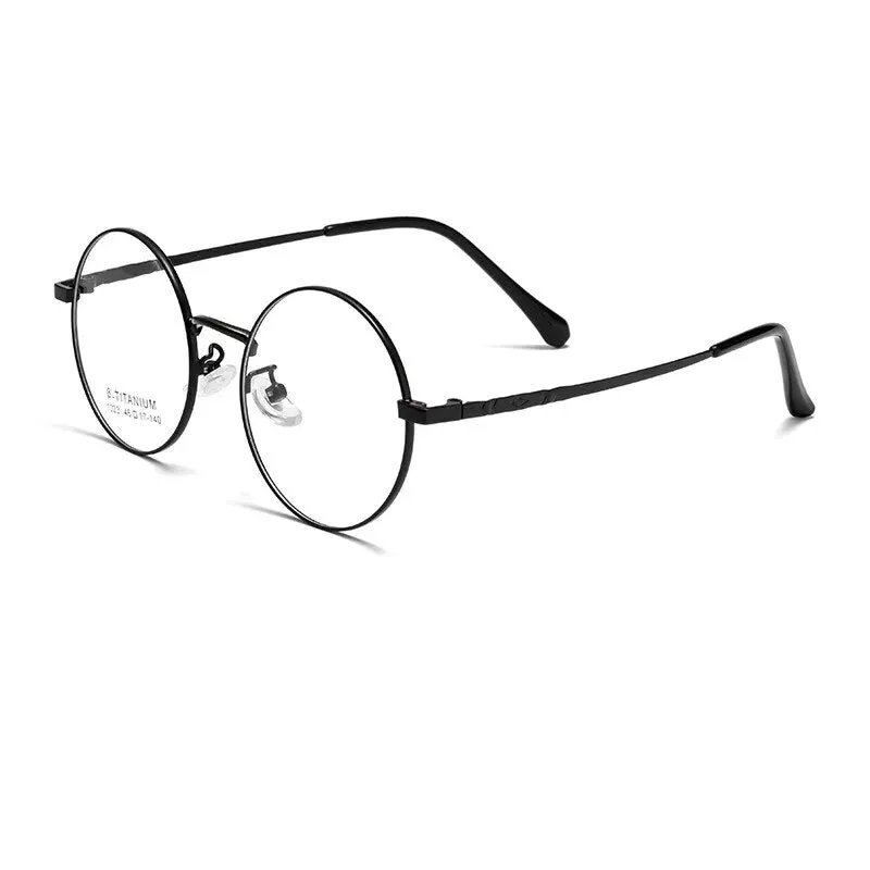 Yimaruili Unisex Full Rim Small Round Alloy Eyeglasses 1023th