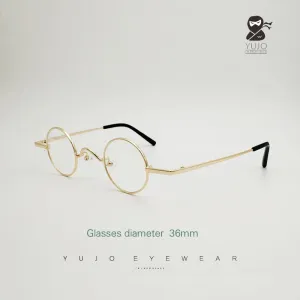 Yujo Unisex Small Round Eyeglasses Alloy Full Rim 811001
